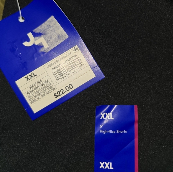 Women's JoyLab 6in Hi Rise Black Shorts, XXL, NWT!!! - Picture 3 of 3